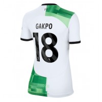 Koszulka piłkarska Liverpool Cody Gakpo #18 Strój wyjazdowy dla kobiety 2023-24 tanio Krótki Rękaw